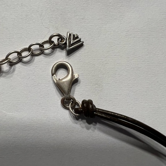 Silpada Copper Bead Pearl Pen Etched Pendant Necklace - Picture 3 of 5